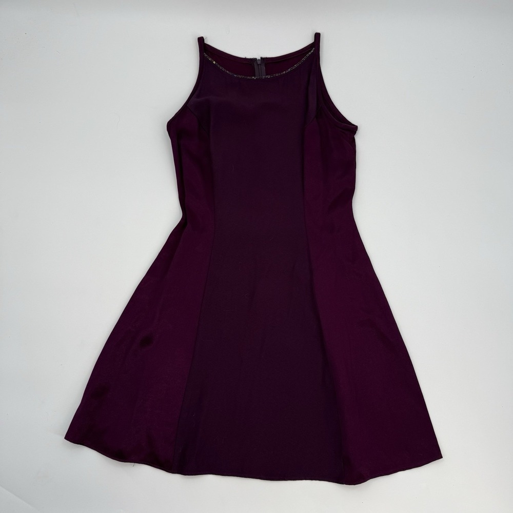 Vintage Jessica McClintock For Gunne Sax Patterned Mini Dress Purple Size 3/4